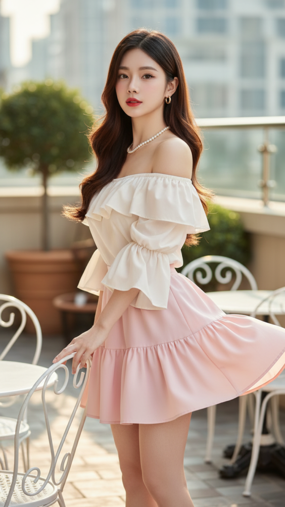 Chân dung cô gái trẻ đầy tự tin giữa không gian cafe sang trọng