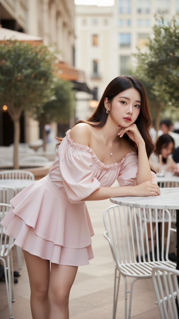 Góc nhìn tinh tế về vẻ đẹp tự nhiên của cô gái trẻ tại quán cafe sang trọng