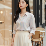 Chân dung thanh lịch của cô gái trẻ giữa phố thị xa hoa