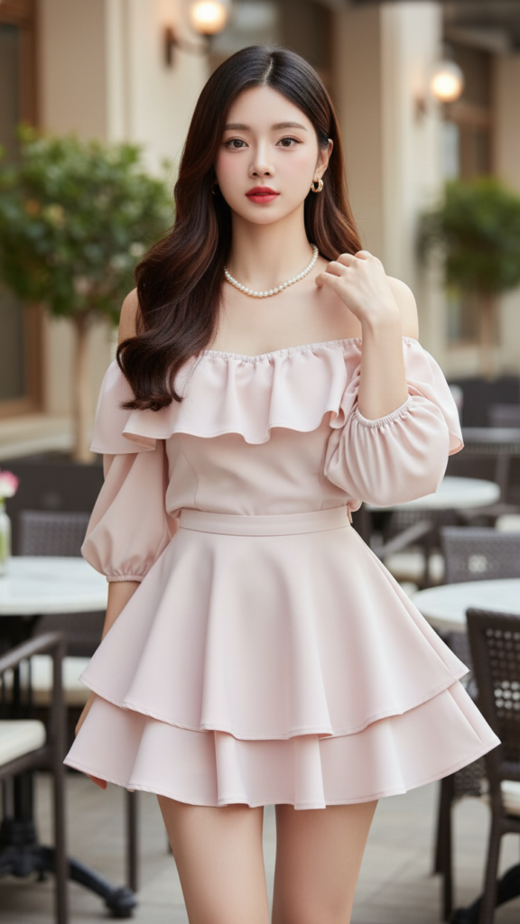 Chân dung người mẫu trẻ tự tin giữa không gian quán cafe sang trọng