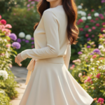 Vẽ chân dung sống động của cô gái trẻ với phong cách thời trang thanh lịch