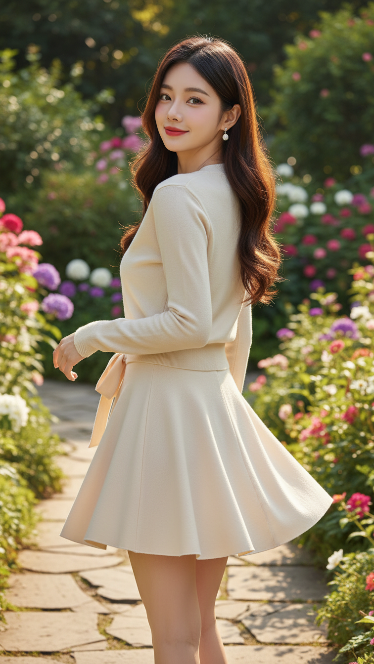 Vẽ chân dung sống động của cô gái trẻ với phong cách thời trang thanh lịch