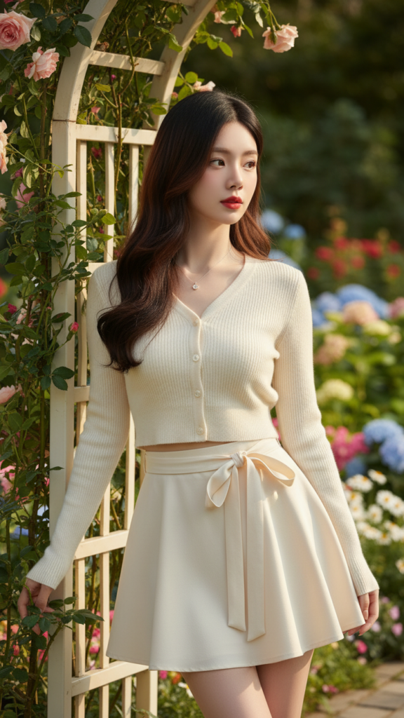 Vẻ đẹp thanh lịch của cô gái châu Á trong bộ ảnh tự nhiên giữa vườn hoa rực rỡ