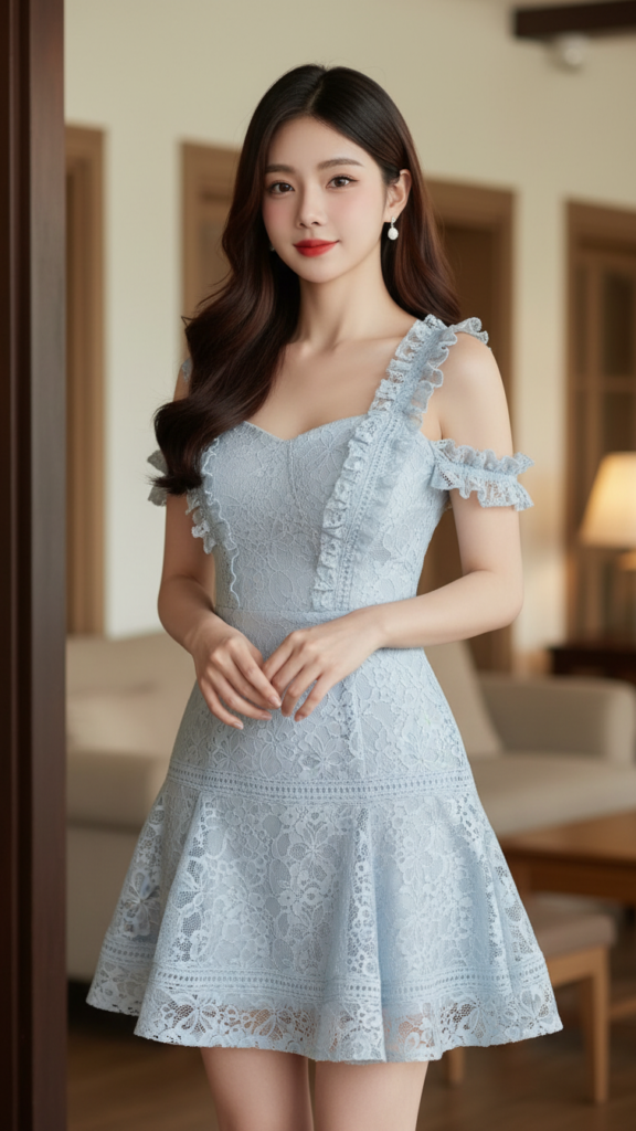 Chân dung thật của cô gái trẻ với phong cách thanh lịch và nhẹ nhàng