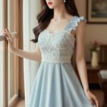 Chân dung cô gái trẻ thanh lịch trong không gian ấm áp và lãng mạn