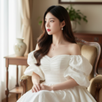 Chân dung chân thực của cô gái trẻ trong không gian nội thất sang trọng