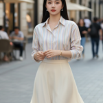 Chân dung một cô gái trẻ thời thượng giữa lòng phố urban sang trọng