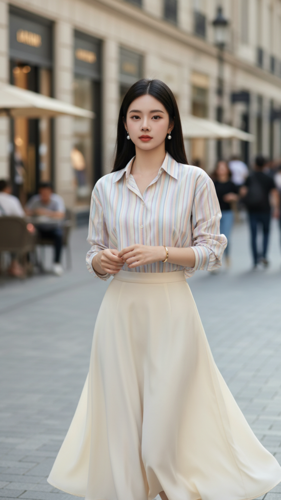 Chân dung một cô gái trẻ thời thượng giữa lòng phố urban sang trọng