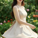 Chân Dung Nữ Thanh Niên Vừa Sang Trọng Vừa Tự Nhiên Trong Vườn Tươi Mát