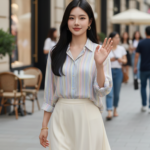 Chân dung cô gái trẻ hiện đại giữa phố phường sang trọng và tinh tế