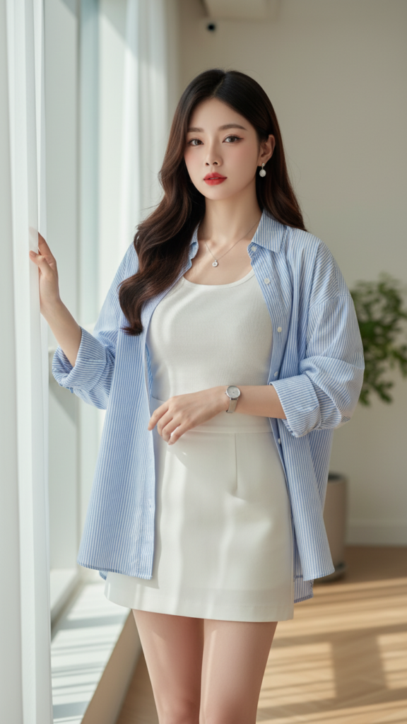 Chân dung quý cô thanh lịch trong không gian tối giản và ánh sáng nghệ thuật