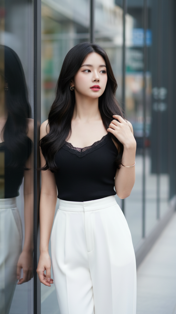 Hình ảnh chân dung cô gái trẻ đậm chất thời trang hiện đại và tinh tế