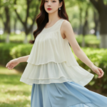 Chân dung thực tế của cô gái trẻ trong khung cảnh nhẹ nhàng và thanh thoát