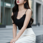 Chân dung hiện đại của cô gái trẻ phong cách thành phố sang trọng