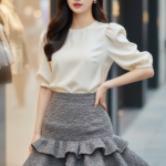 Chân dung gái trẻ nổi bật giữa phố phường sang trọng và thanh lịch