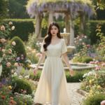 Vẽ chân dung chân thực của cô gái trẻ trong khoảnh khắc tự nhiên và thoải mái