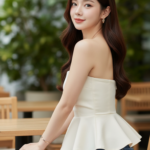 Chân dung phong cách quý phái của cô gái trẻ trong không gian cafe sang trọng