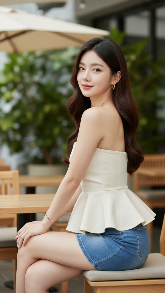 Chân dung phong cách quý phái của cô gái trẻ trong không gian cafe sang trọng