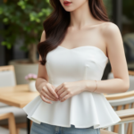 Tạo chân dung nữ sinh tự tin và thanh lịch trong không gian cafe sang trọng