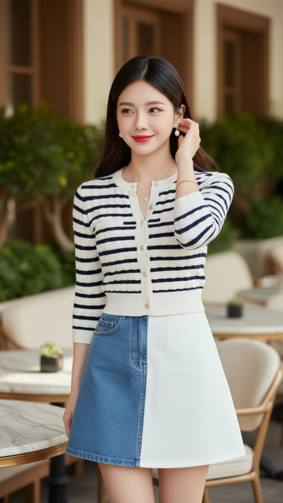 Tạo chân dung thực tế của cô gái trẻ tại quán cafe sang trọng