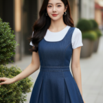 Chân dung thanh lịch của cô gái trẻ tại phố thị hiện đại