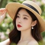 Chân dung nữ thanh niên với biểu cảm tự nhiên và phong cách nhẹ nhàng