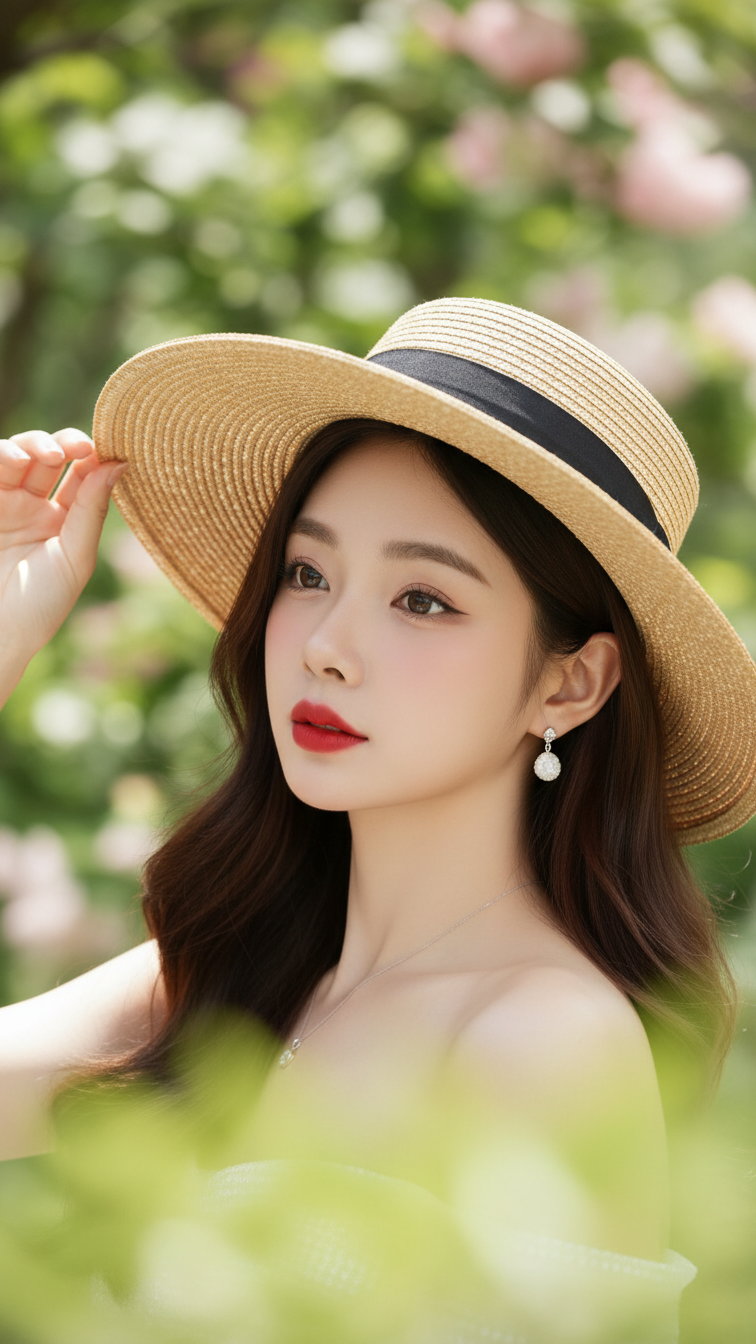 Chân dung nữ thanh niên với biểu cảm tự nhiên và phong cách nhẹ nhàng