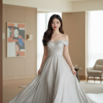 Tạo tranh chân dung chân thực của cô gái trẻ trong phòng xinh đẹp