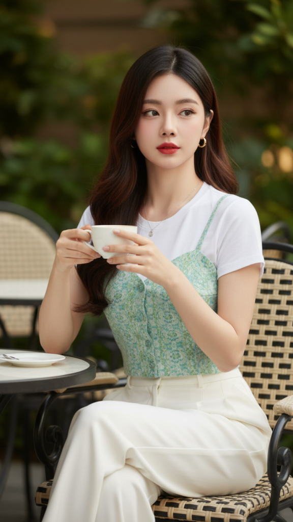 Chân dung nữ thanh lịch tại quán cà phê sang trọng dành cho bạn trẻ 18-25 tuổi