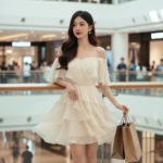 Chân dung tự tin của cô gái trẻ giữa không gian mua sắm hiện đại