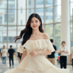 Chân dung cuốn hút của cô gái trẻ trong không gian mua sắm hiện đại