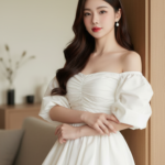 Chân dung sống động của cô gái trẻ với vẻ đẹp tự nhiên và trang phục tinh tế