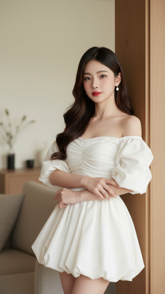 Chân dung sống động của cô gái trẻ với vẻ đẹp tự nhiên và trang phục tinh tế