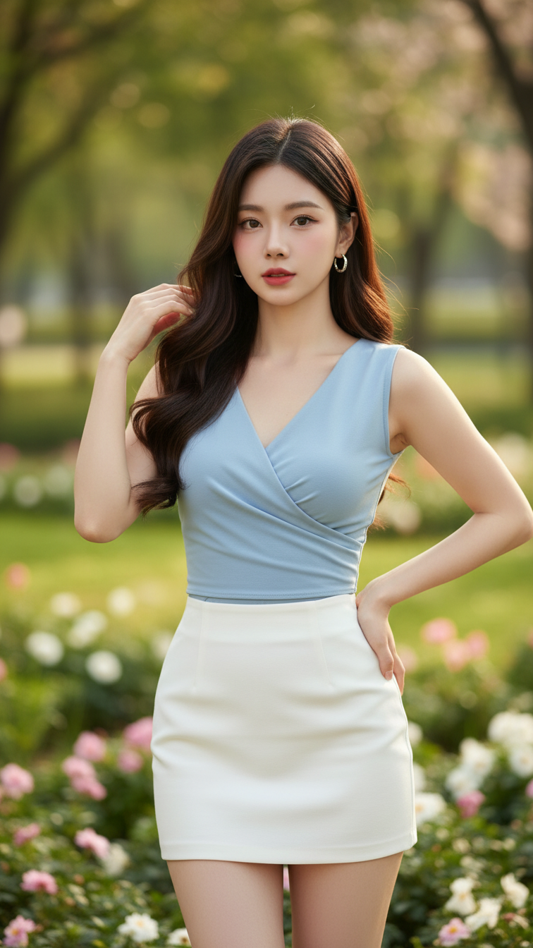 Chân dung cô gái trẻ tự tin giữa thiên nhiên tươi đẹp