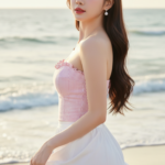 Chân dung thời trang thanh lịch bên bờ biển cho cô gái tuổi đôi mươi