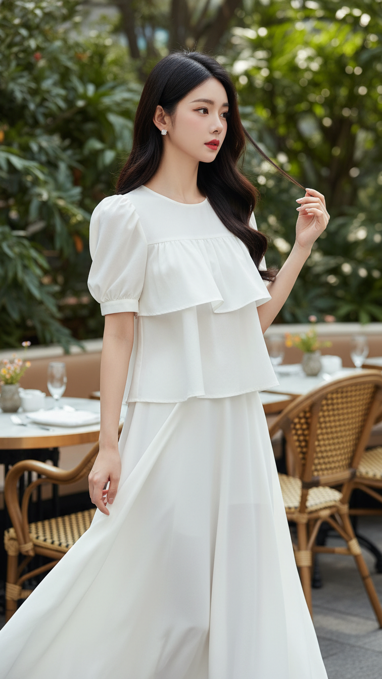 Chân dung quý phái của cô gái trẻ tại quán cafe sang trọng