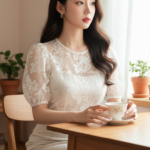 Bức chân dung cô gái trẻ với vẻ đẹp tự nhiên trong không gian ấm áp và tinh tế