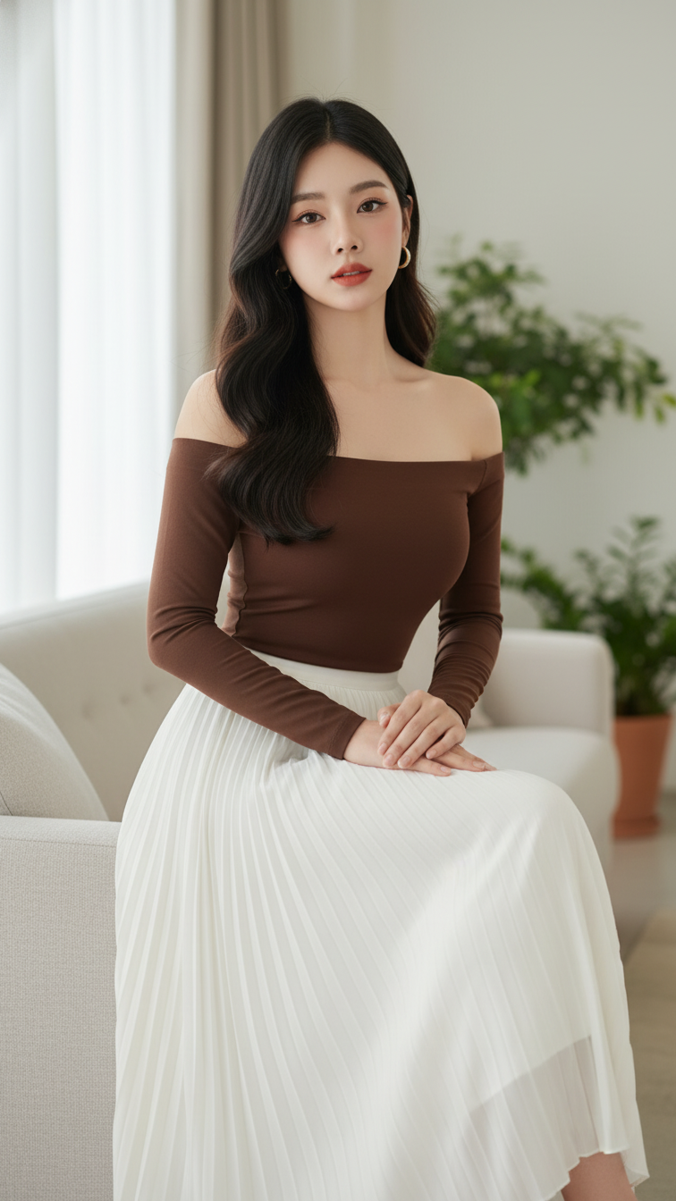 Chân dung quyến rũ của cô gái trẻ trong không gian hiện đại và tinh tế