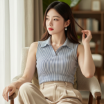 Chân dung cô gái trẻ tự tin và thanh lịch tại không gian homestay tinh tế