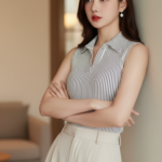 Chân dung tự tin của cô gái trẻ với phong cách thanh lịch và hiện đại.