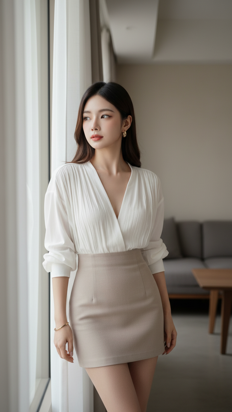 Chân dung thời trang của cô gái trẻ mang vẻ đẹp tinh tế và hiện đại