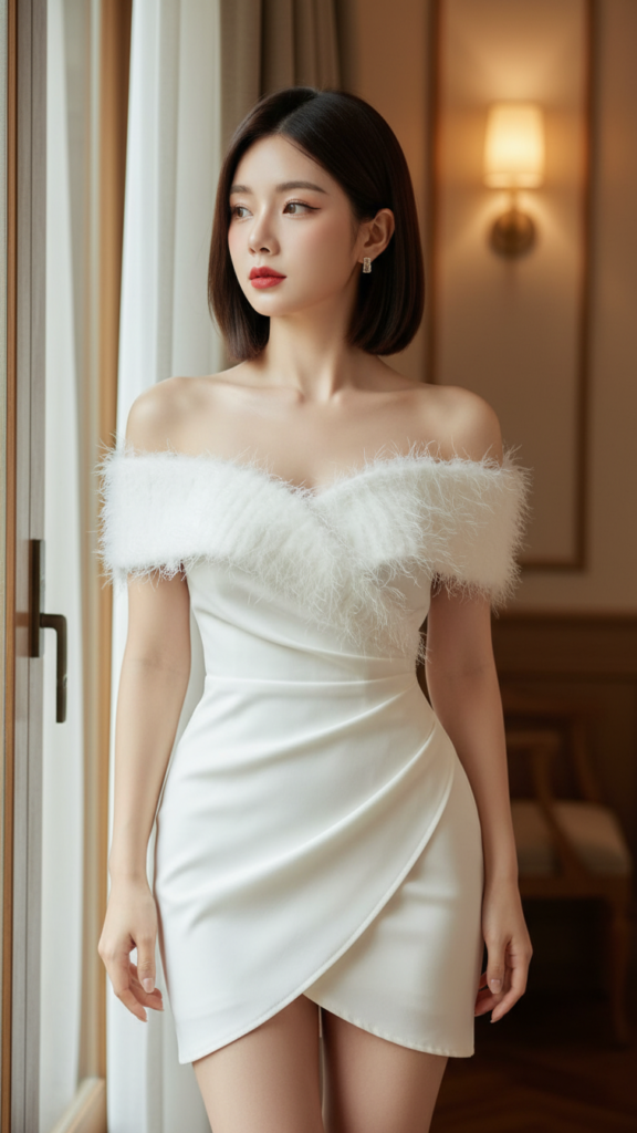 Chân dung người phụ nữ trẻ tinh tế trong ánh sáng tự nhiên và thời trang hiện đại