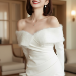 Chân dung quyến rũ của cô gái trẻ trong không gian ấm áp và thanh lịch