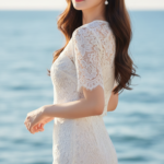 Tạo chân dung hiện thực của cô gái trẻ tại bờ biển tuyệt đẹp