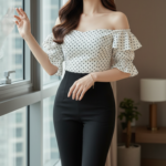 Chân dung thời thượng của cô gái trẻ trong không gian hiện đại và tinh tế