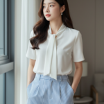 Chân dung thời trang của cô gái trẻ giữa không gian hiện đại và tinh tế