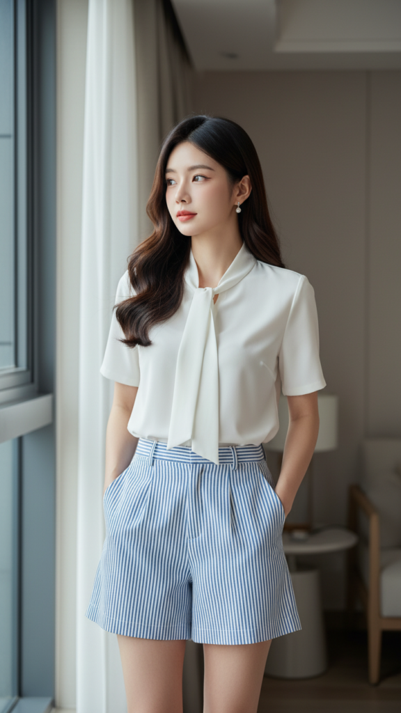 Chân dung thời trang của cô gái trẻ giữa không gian hiện đại và tinh tế