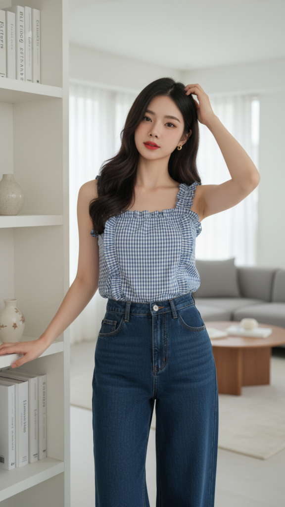 Chân dung cô gái trẻ hiện đại trong không gian tối giản và thời trang tinh tế