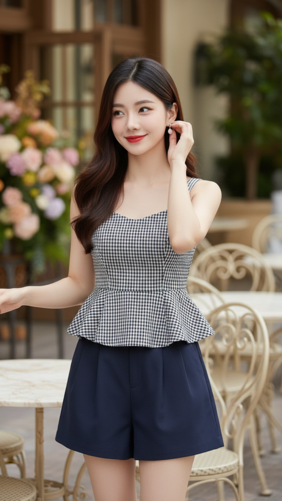 Chân dung thanh lịch của cô gái trẻ giữa không gian cà phê sang trọng