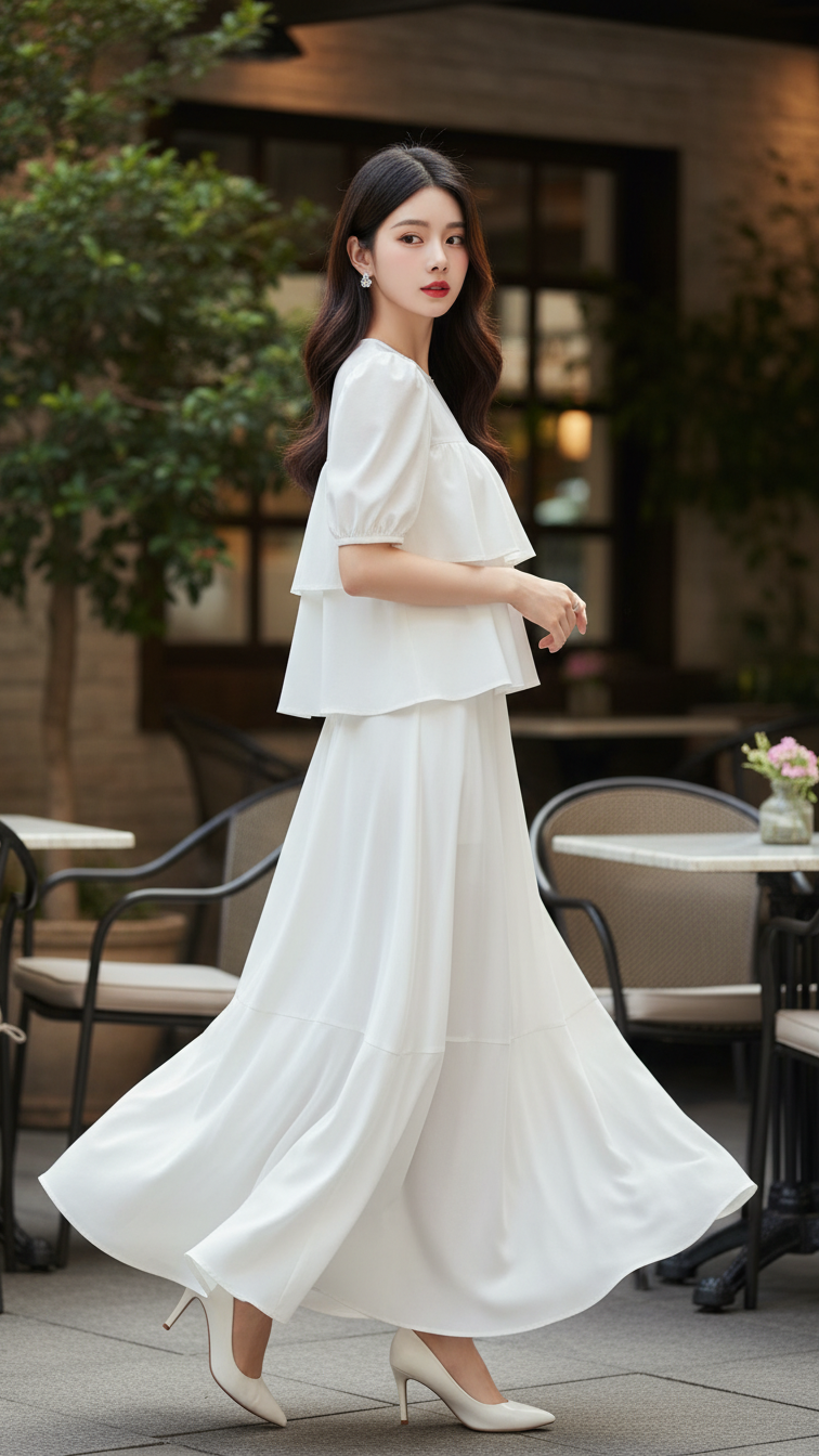 Chân dung hiện thực của cô gái trẻ tại quán cafe sang trọng ngoài trời